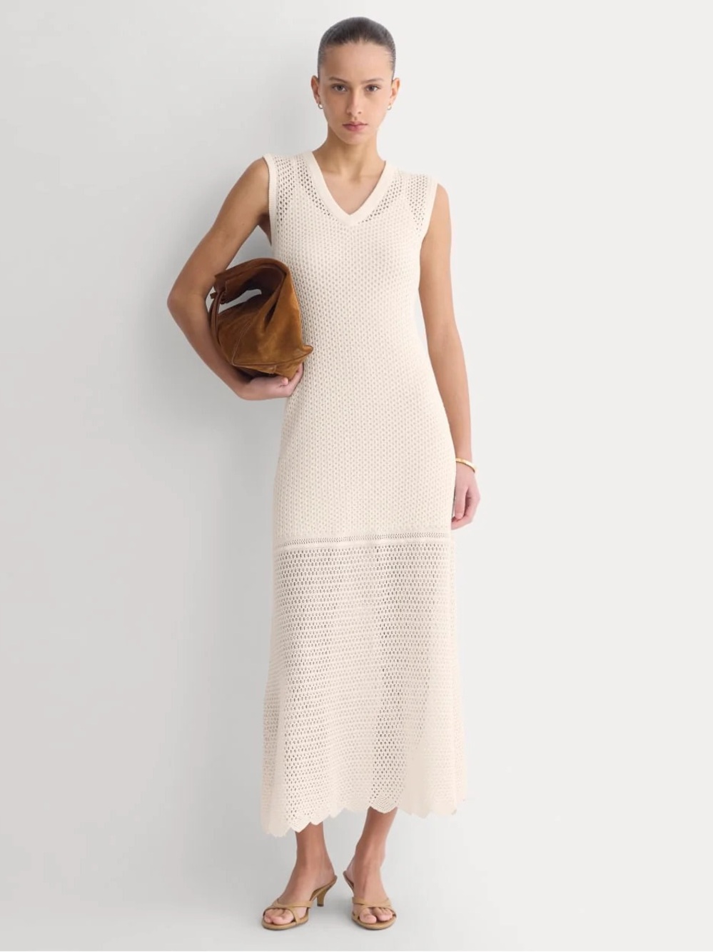 NWT Everlane Lace Knit Maxi Dress, Size S